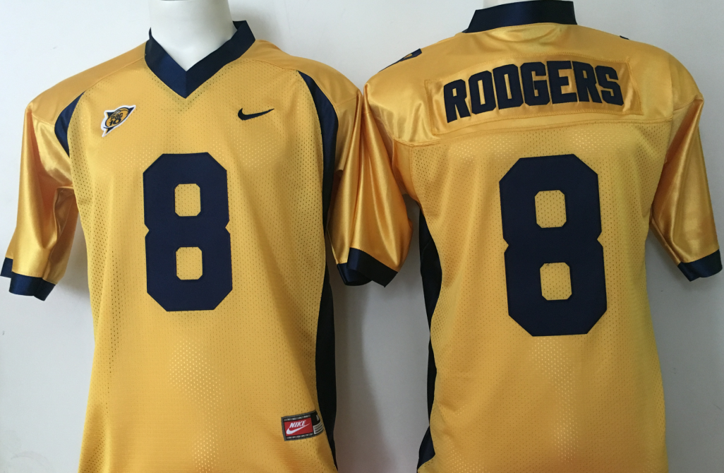 NCAA Men California Golden Bears YELLOW 8->ncaa teams->NCAA Jersey